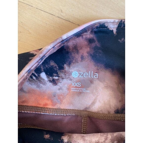 ZELLA Womens "Live In" High Waist Ankle Leggings Sz XXS Brown Agate Print - Picture 2 of 3